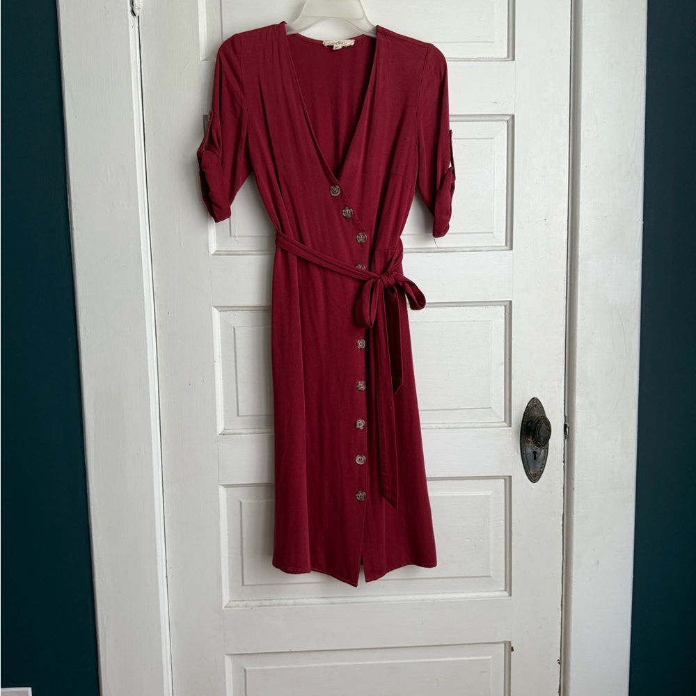 Rebellion Midi Dress with Buttons